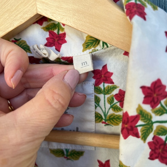 PrintFresh Poinsettia Pajama Top - Picture 7 of 14